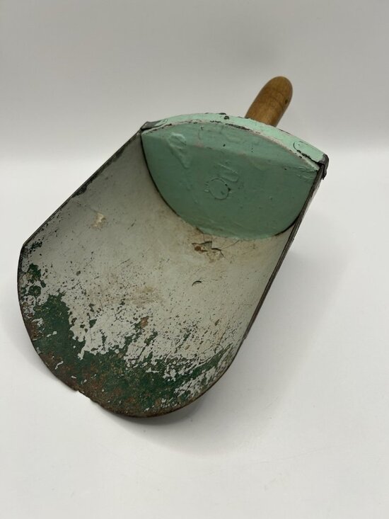 Other - Primitive Galvanized Metal Coal Ash Feed Grain Scoop Wood Handle Vintage